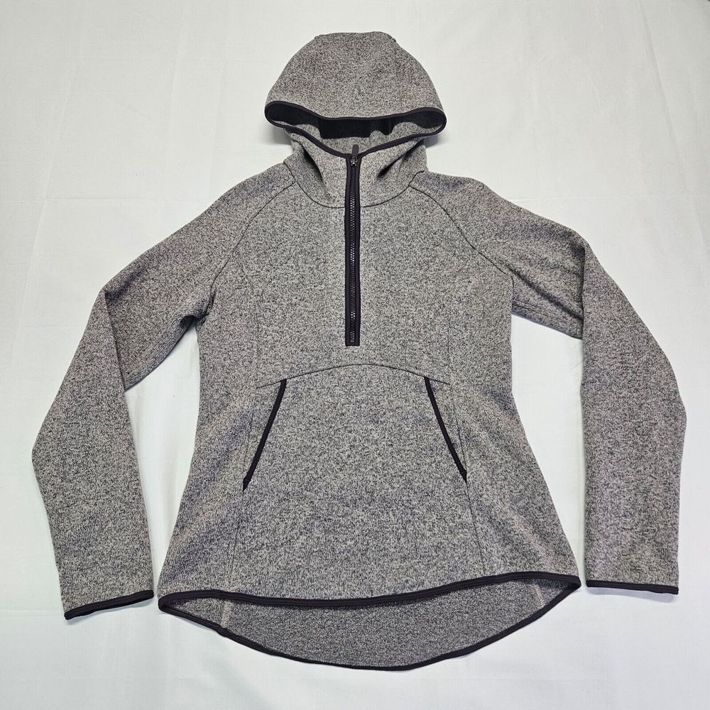 Lululemon Fleece And Thank You Hoodie Sweater Heathered Smoky Blush‎ Sz. 6